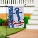 Patriotic Anchor Suede Garden Flag