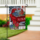 USA Truck Suede Garden Flag