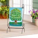 Grandparents Heart Of The Family Suede Garden Flag