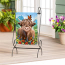 Highland Cow Named Summer Suede Garden Flag