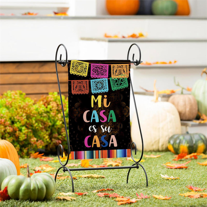Mi Casa Es Su Casa Suede Garden Flag