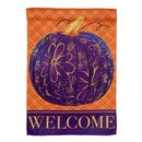 Damascus Pumpkin Suede Garden Flag