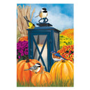 Harvest Lantern Suede Garden Flag