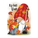 Raking Gnome Suede Garden Flag