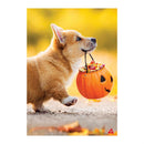 Trick or Treat Puppy Suede Garden Flag