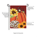 Animal Print Pumpkin Garden Suede Flag_x000D_