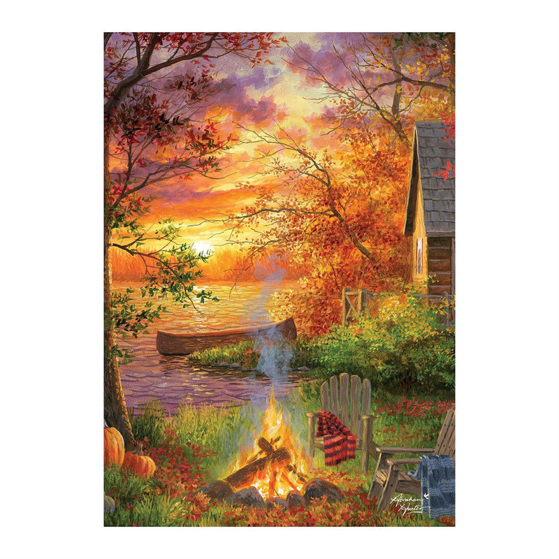 Sunset Paradise Suede Garden Flag