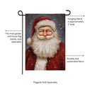 Joyful Santa Suede Garden Flag_x000D_