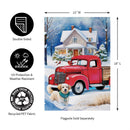 Family Christmas Truck Suede Garden Flag_x000D_