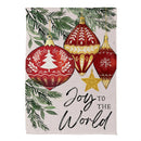 Joy To The World Ornaments Suede Garden Flag_x000D_