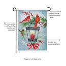 Cardinal Lantern Suede Garden Flag_x000D_