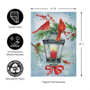 Cardinal Lantern Suede Garden Flag_x000D_