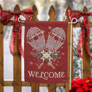 Floral Snowshoe Suede Garden Flag
