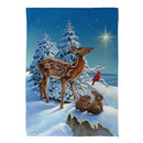 Starry-Eyed Woodland Friends Suede Garden Flag