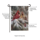 Frosted Cardinals Suede Garden Flag_x000D_