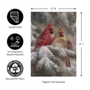 Frosted Cardinals Suede Garden Flag_x000D_