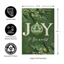 Greenery Joy To The World Suede Garden Flag_x000D_