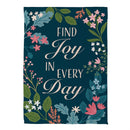 Find Joy Suede Garden Flag