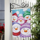 Snowman Family Suede Garden Flag_x000D_