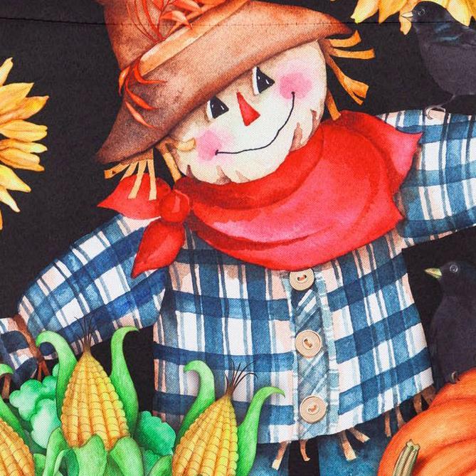 Harvest Scarecrow Garden Suede Flag