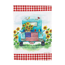 Sunflower Truck Garden Waffle Flag
