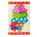 Sweet Summer Ice Cream Applique House Flag