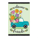Flower Truck Applique House Flag