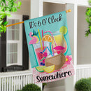 It's 5 O' Clock Somewhere Applique House Flag