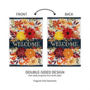 Fall Floral Applique House Flag