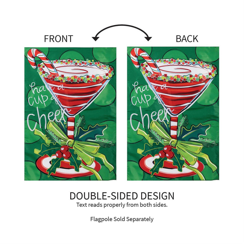 Have A Cup Of Cheer Applique House Flag