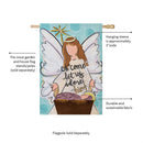 Oh Come Let Us Adore Him Applique House Flag