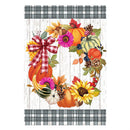 Wreath Of Gourds Applique House Flag