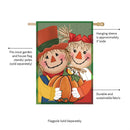 Couple Of Scarecrows Applique House Flag