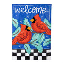 Welcome Winter Friends Applique House Flag