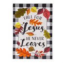 Fall For Jesus Applique House Flag