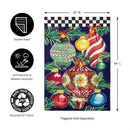 Happy Holidays Ornaments Applique House Flag