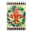 Holiday Fleur De Lis Applique House Flag