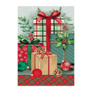 Vintage Holly Present Applique House Flag