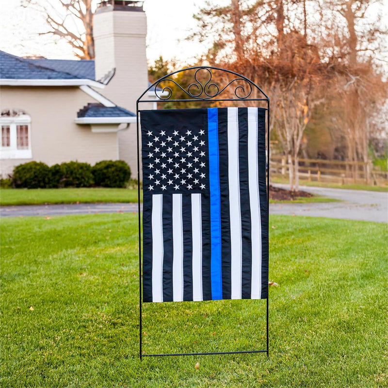 Thin Blue Line House Applique Flag