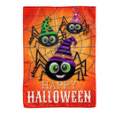 Happy Halloween Spiders  Applique House Flag