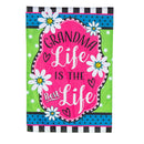 Grandma Life Applique House Flag