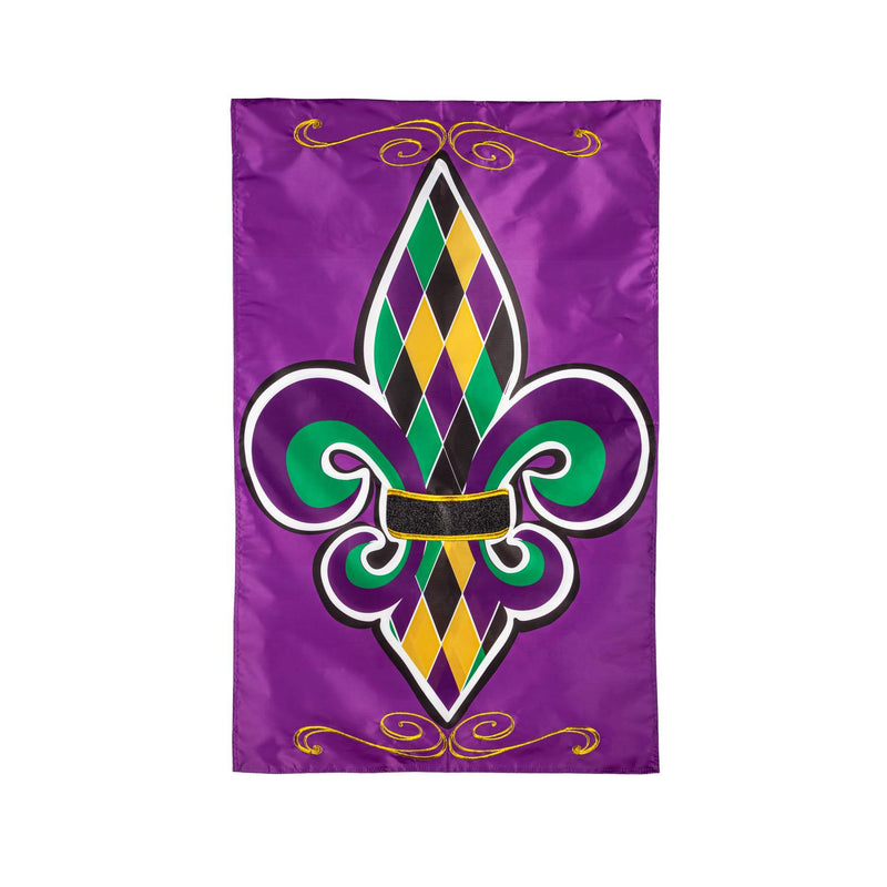 Fleur de Lis Applique House Flag