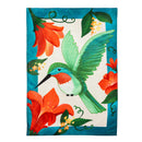 Spring Hummingbird Applique House Flag