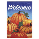 Welcome Pumpkin Patch Applique House Flag