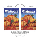 Welcome Pumpkin Patch Applique House Flag