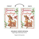 Seasons Greetings Applique House Flag