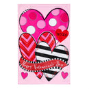 Happy Valentine's Day Sweethearts Applique House Flag