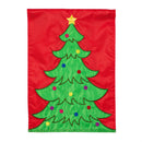 Classic Christmas Tree Basic Applique Garden Flag