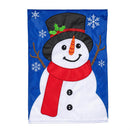 Snowman Welcome Basic Applique Garden Flag