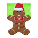 Merry Gingerbread Man Basic Applique Garden Flag